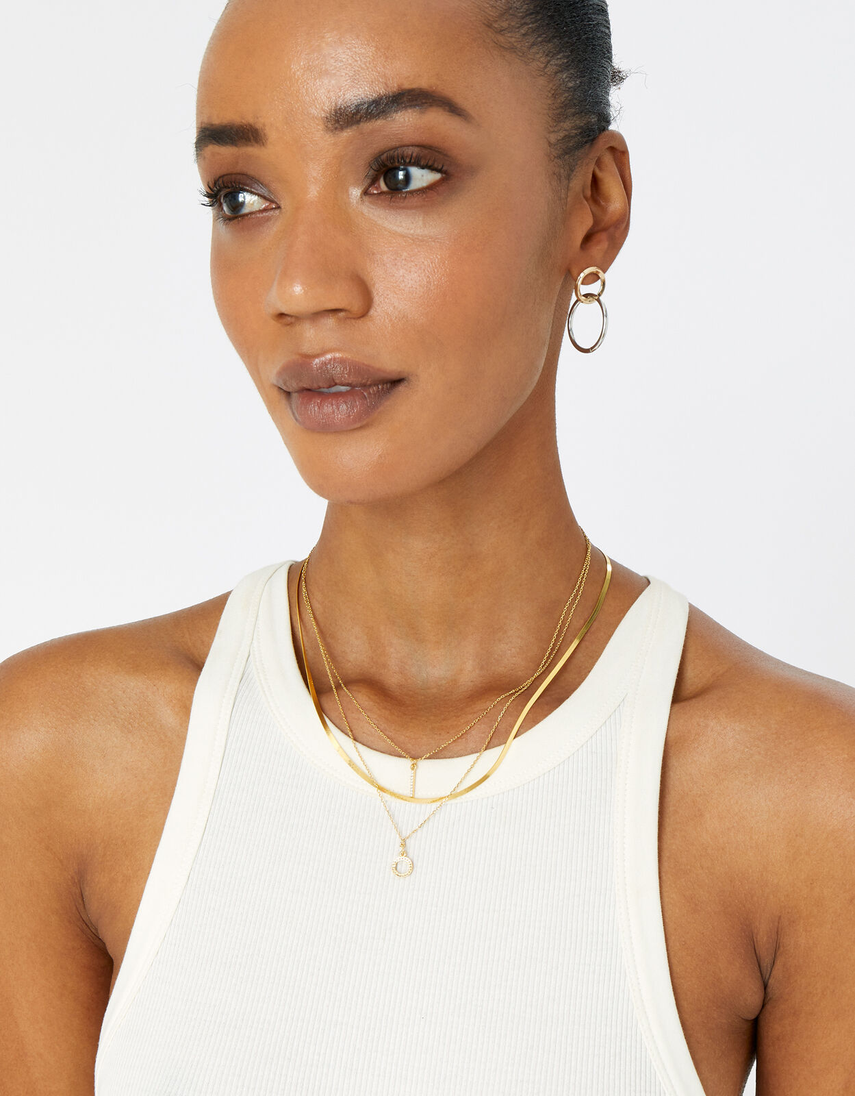 Gold plated omega necklace hot sale