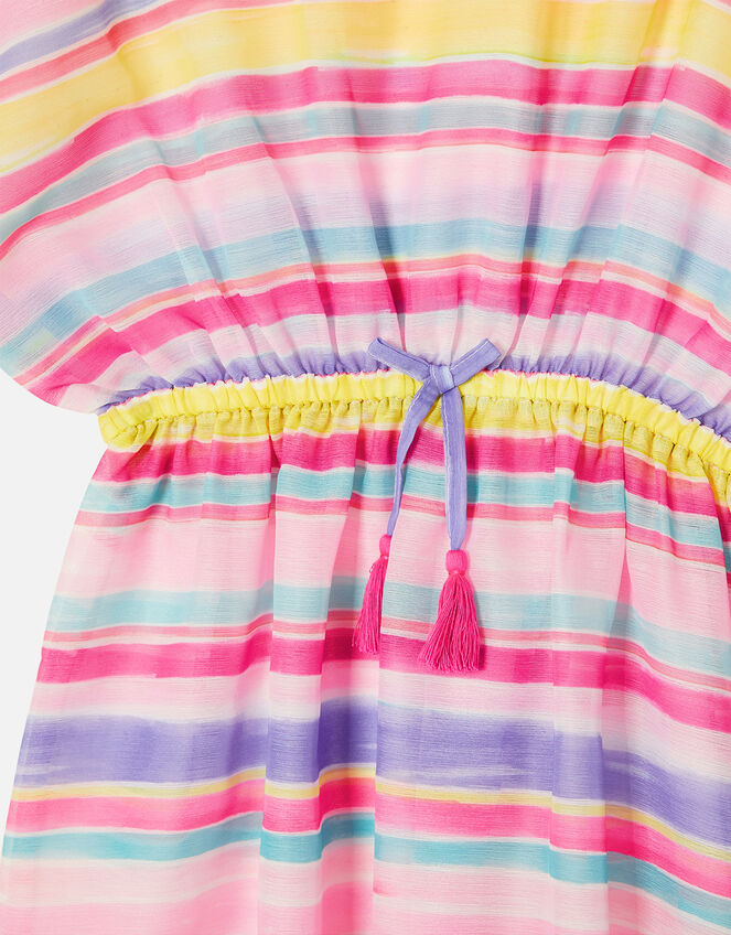 Stripe Chiffon Kaftan Dress, Multi (BRIGHTS-MULTI), large