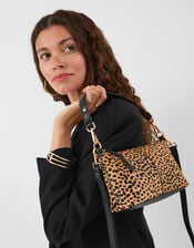 Leather Crossbody Handbag, Multi (DARKS MULTI), large