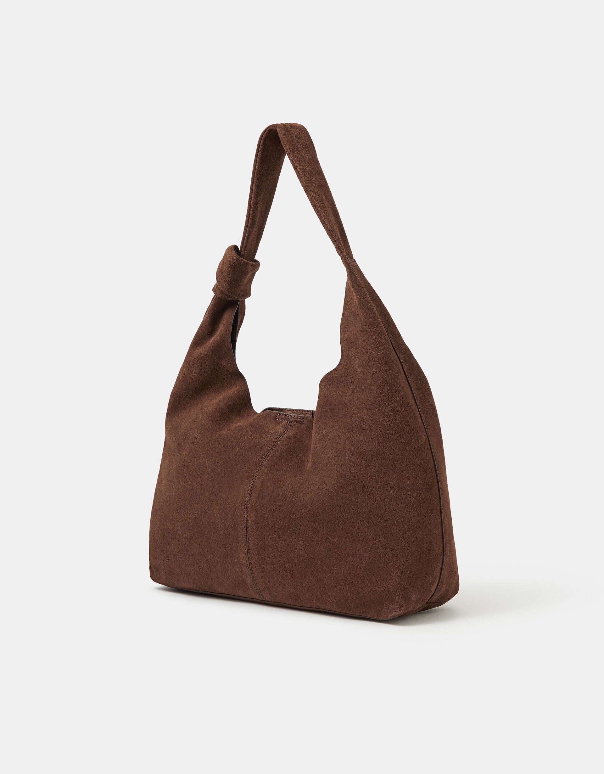 Slouchy Knot Leather Shoulder Bag Brown | Bags | Accessorize UK