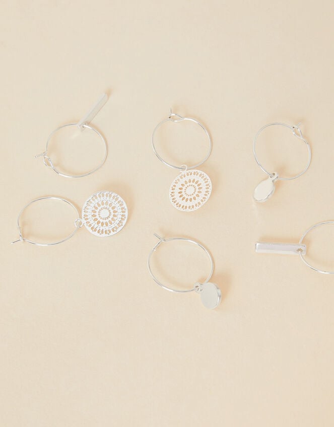 Filigree Hoop Earrings Set of Three, , large