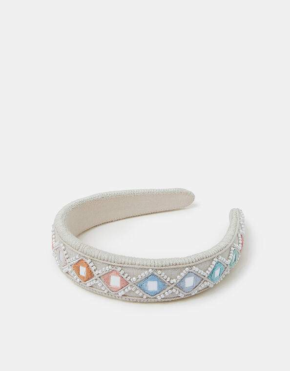 Mirror Embellished Headband, , large