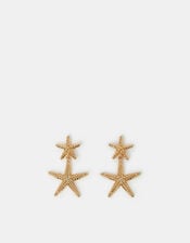 Double Drop Starfish Earrings, , large