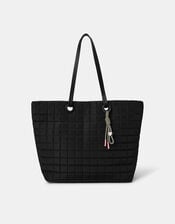 Quilted Nylon Tote Bag, , large