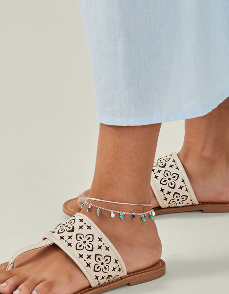 2-Pack Charm Chain Anklets, , large