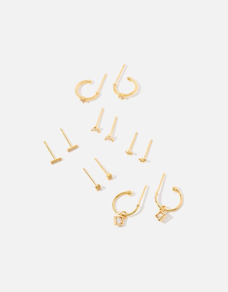 Gold-Plated Hoop and Stud 12 Pack, , large