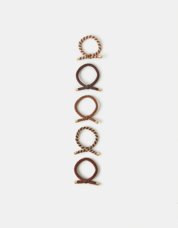 5-Pack Knot Cord Hair Bands, , large
