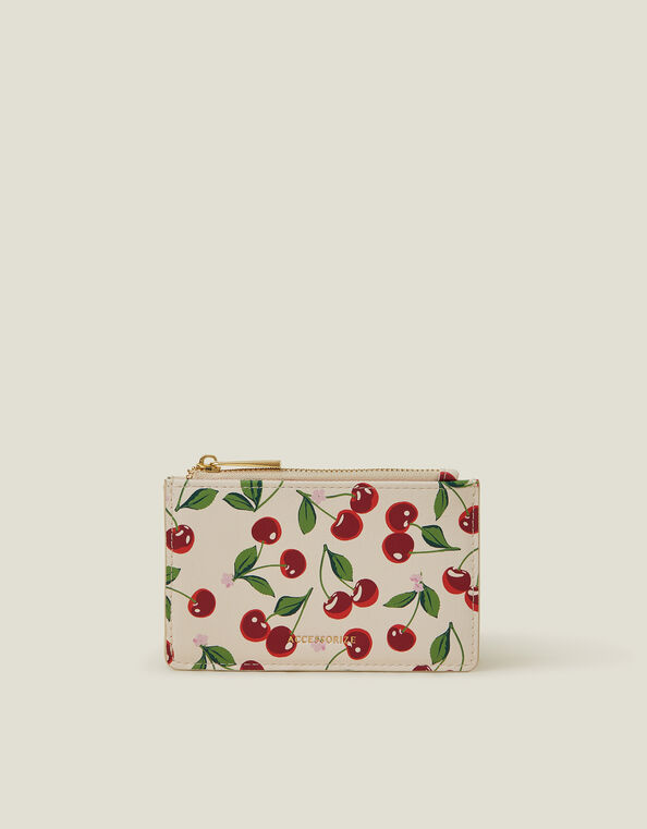 Cherry Print Card Holder, , large