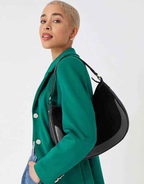 Scoop Leather Shoulder Bag, , large