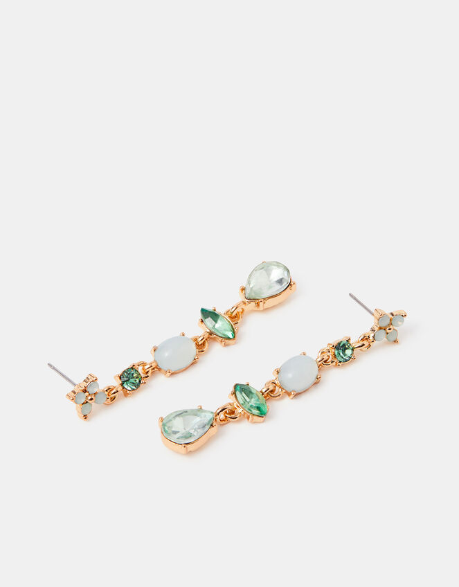 Frosted Flower Drop Earrings, , large