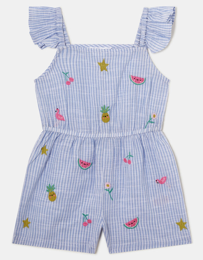 Cabin Playsuit - Blue Stripes main image 1