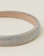 Girls Iridescent Diamante Headband, , large