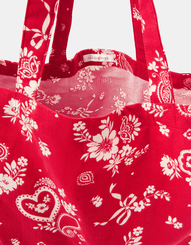 Paisley Print Shopper Bag, , large