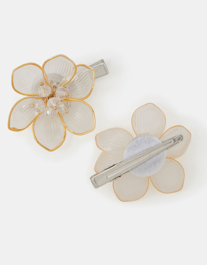 2-Pack Girls Blossom Flower Hair Clips, , large