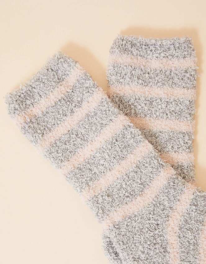 Speckled Stripe Super-Soft Cosy Socks, Grey (GREY), large