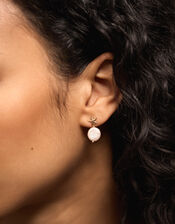 14ct Gold-Plated Starfish Pearl Drop Earrings, , large