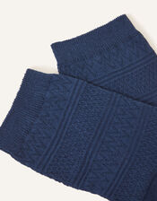 Textured Socks, Blue (NAVY), large