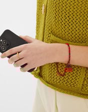 Beaded Cherry Wrist Phone Strap, , large