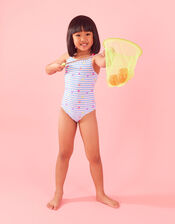 Girls Heart Print Swimsuit, Multi (BRIGHTS-MULTI), large
