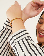 14ct Gold-Plated Chunky Torq Bangle, , large