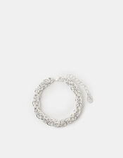 Cluster Link Chain Bracelet, Silver (SILVER), large