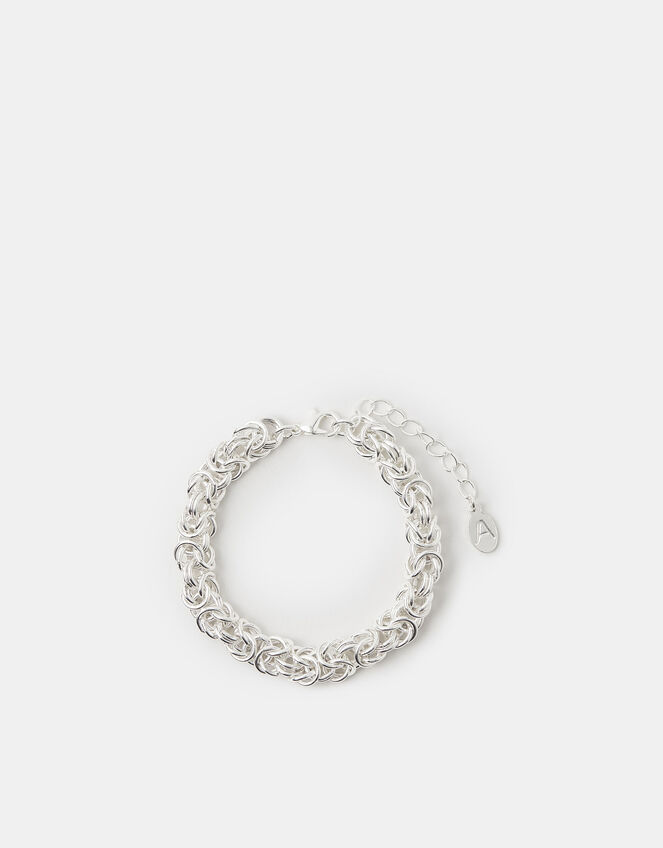 Cluster Link Chain Bracelet, Silver (SILVER), large