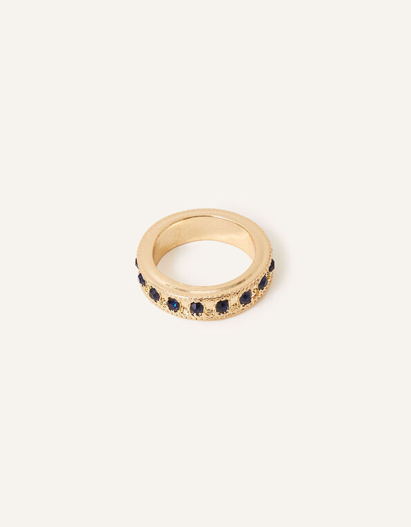 Bevelled Edge Gem Ring, Blue (BLUE), large