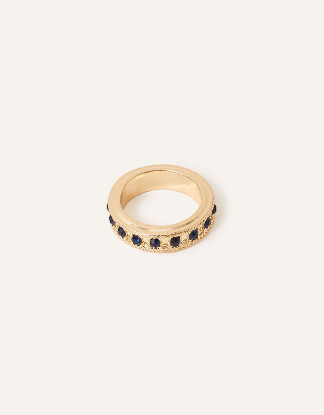 Bevelled Edge Gem Ring, Blue (BLUE), large
