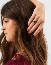 Resin Stone Ring, Brown (BROWN), large