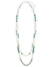 Double-Row Beaded Rope Necklace, , large