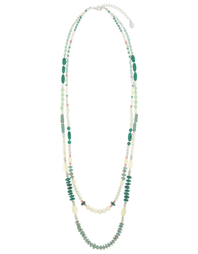Double-Row Beaded Rope Necklace, , large