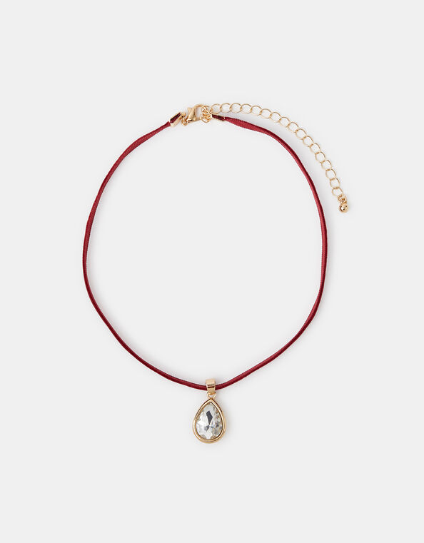 Teardrop Pendant Choker Necklace, , large