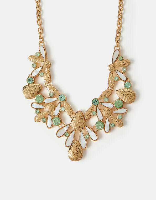 Statement Flower Collar Necklace, , large