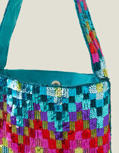 Sequin Zig Zag Bag, , large