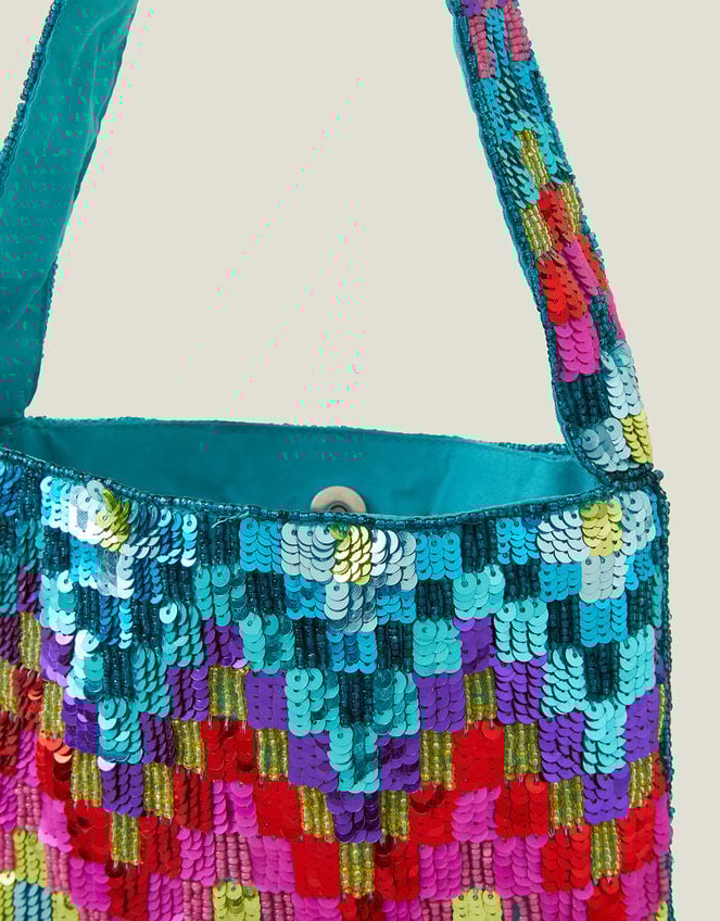 Sequin Zig Zag Bag, , large