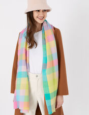 Chrishelle Check Blanket Scarf, , large