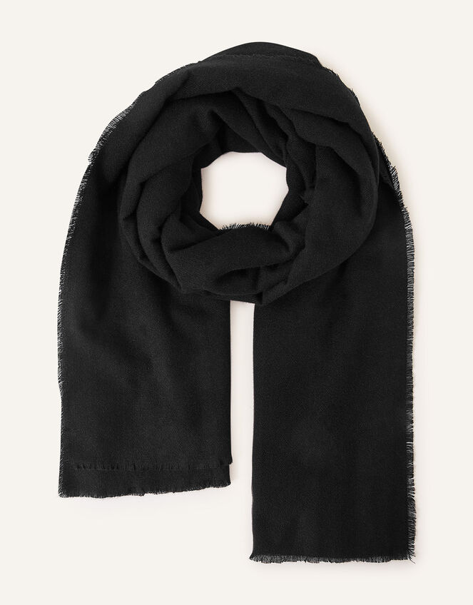 womens black blanket scarf