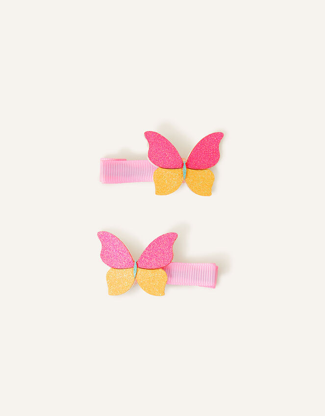 Girls Butterfly Clips Set of Two, , large
