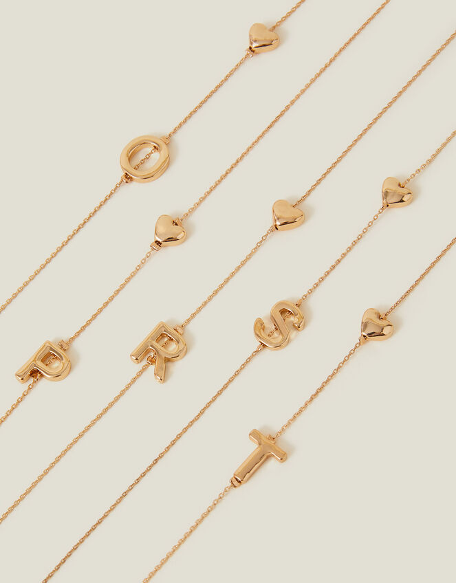 Heart Initial Necklace, Gold (GOLD), large