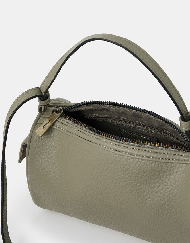 Faux Leather Crossbody Bag, Green (KHAKI), large