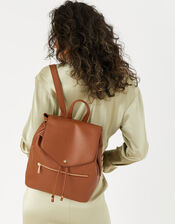 Kylie Drawstring Backpack, Tan (TAN), large