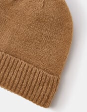 Plain Beanie Hat, Camel (CAMEL), large