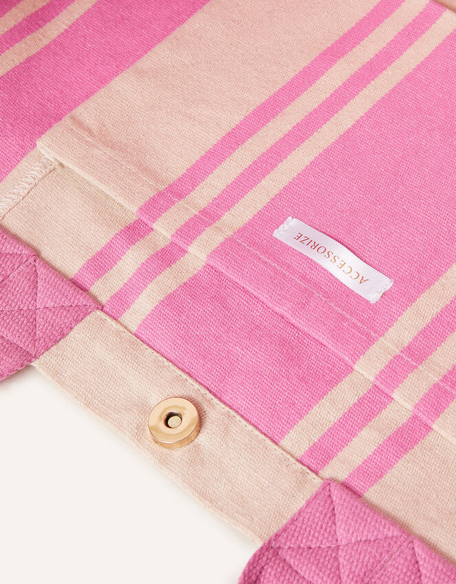 Stripe Shopper Bag, , large