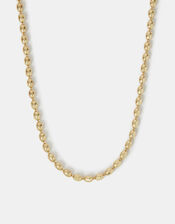 14ct Gold-Plated Oval Bead Chain Necklace, , large