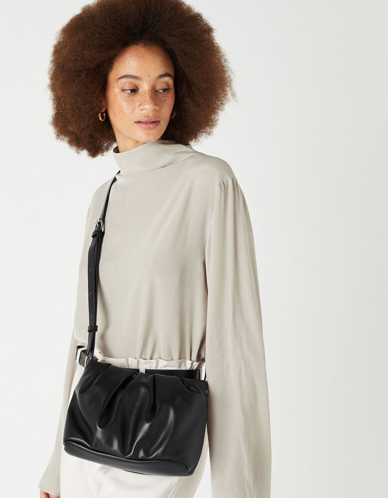 Ruched crossbody sale bag