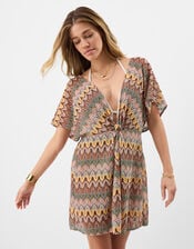 Crochet Mini Kaftan, Natural (NEUTRAL), large