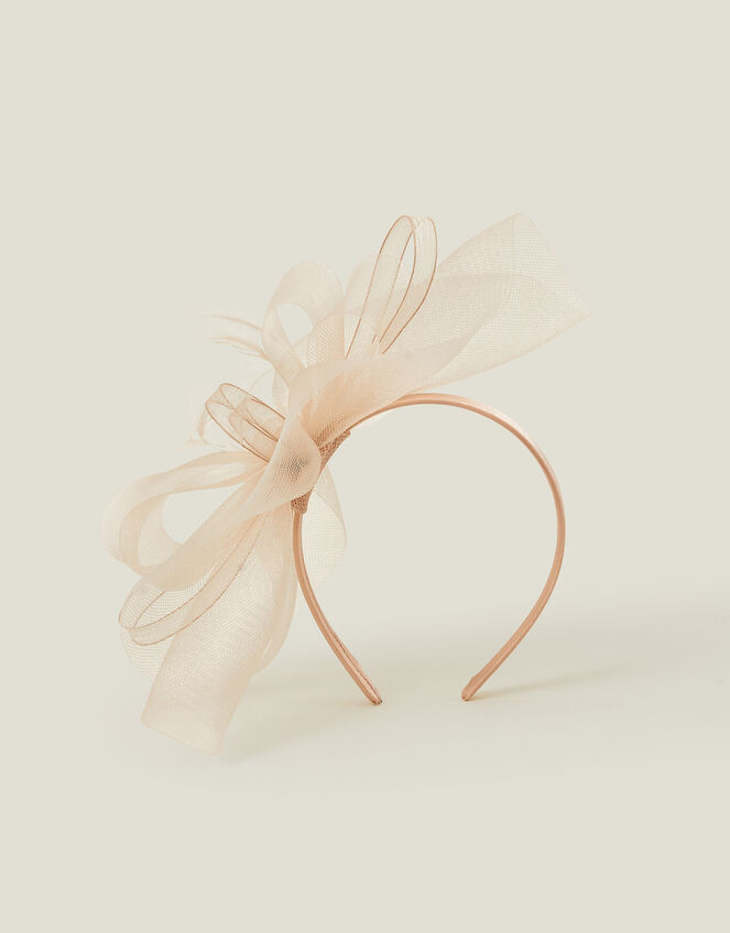 Mia Mini Crin Fascinator, Natural (CHAMPAGNE), large
