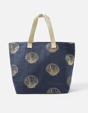Shell Print Tote Bag, , large