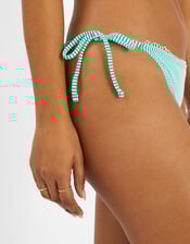 Stripe Tie Bikini Bottoms, Green (GREEN), large