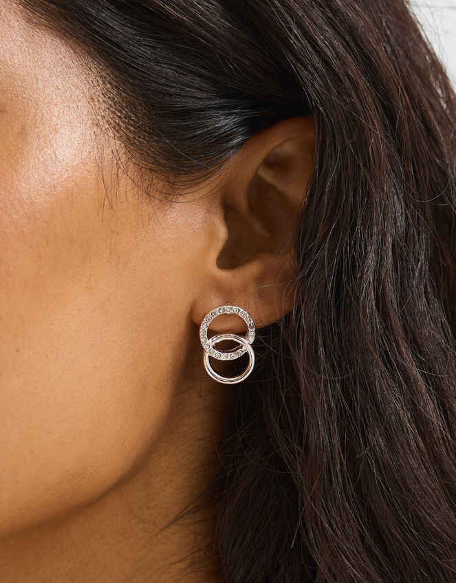 Infinity Pav&eacute; Drop Earrings, , large